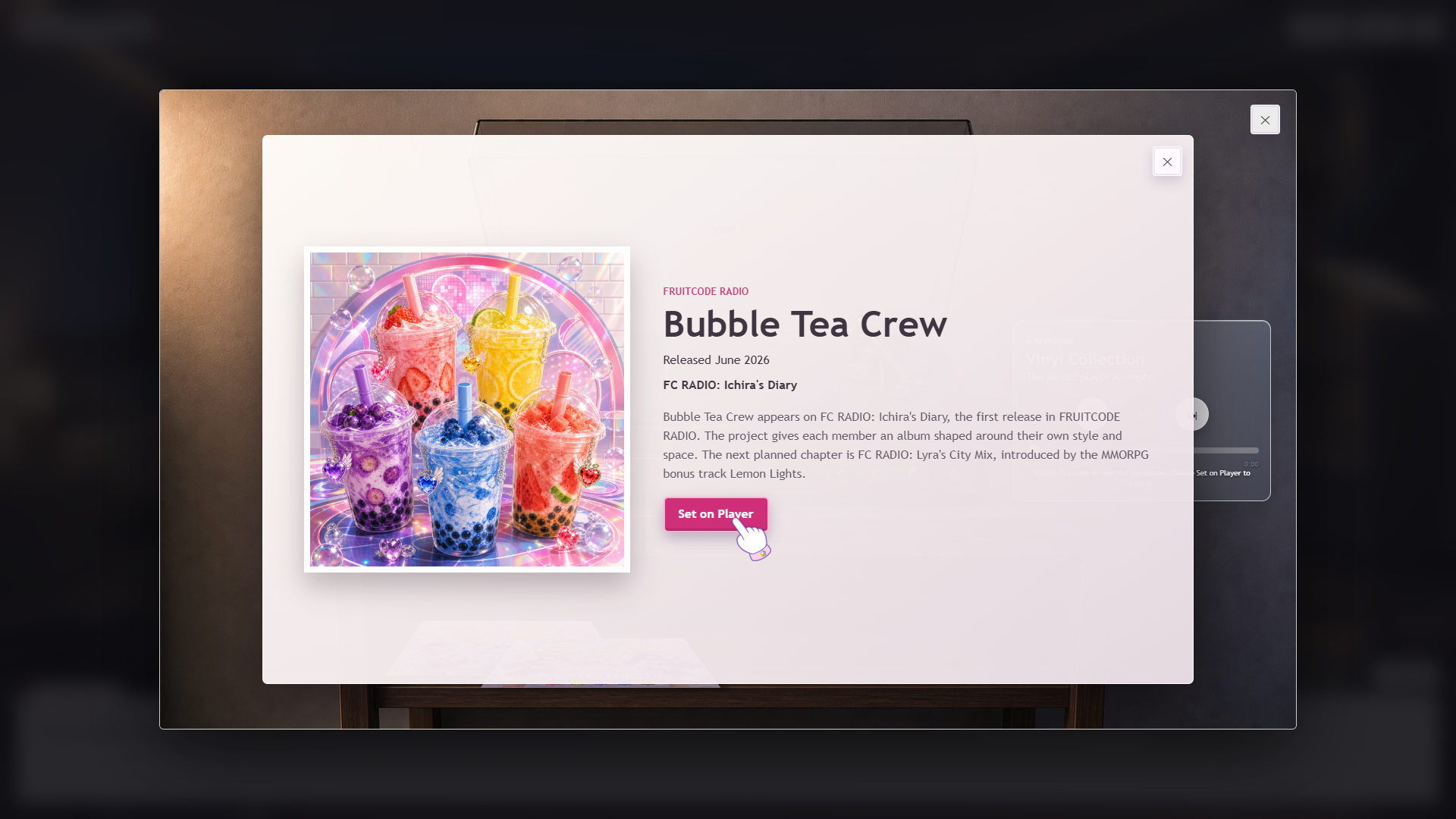 Work-in-progress record collection screen